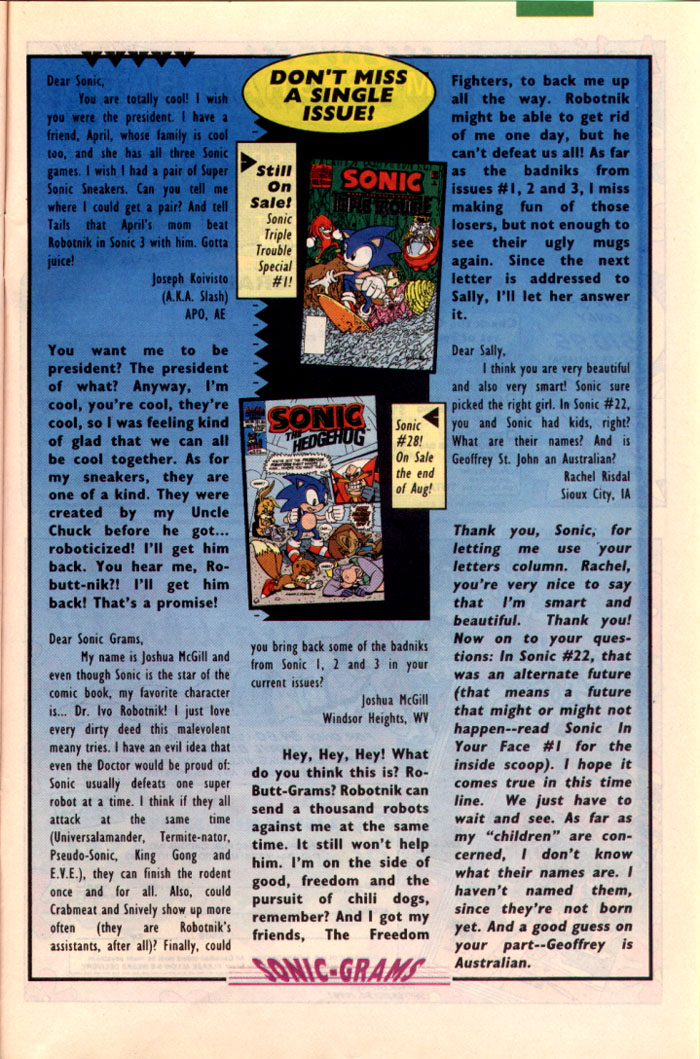 Sonic - Archie Adventure Series October 1995 Page 27
